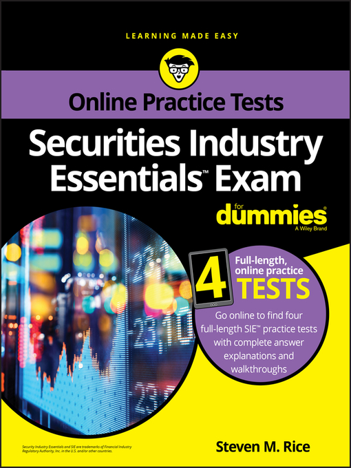 Title details for Securities Industry Essentials Exam For Dummies with Online Practice by Steven M. Rice - Available
